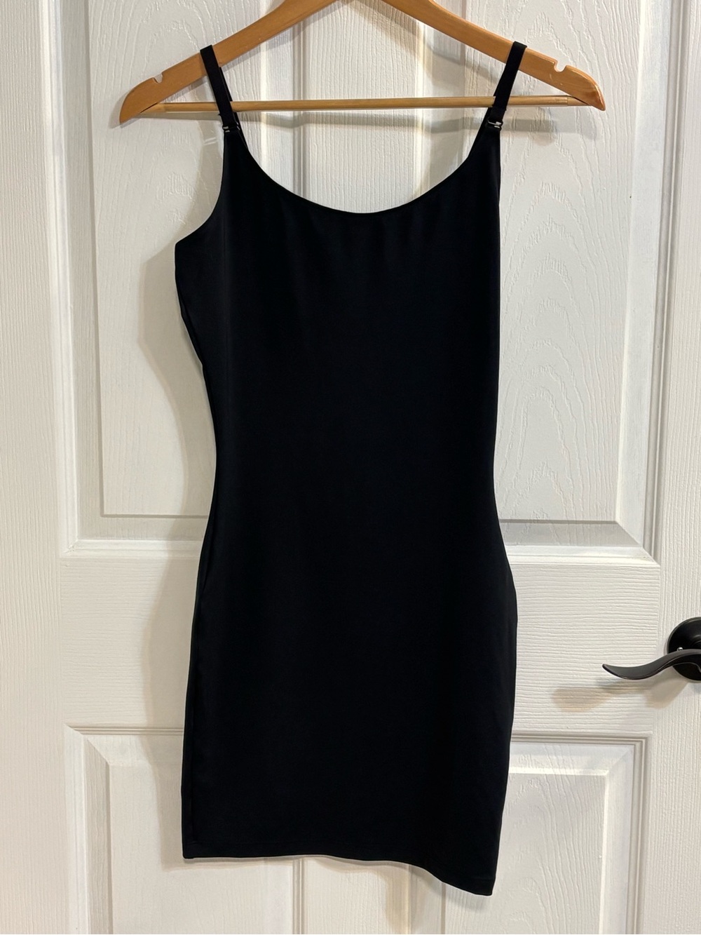 SPANX Star Power Shapewear Slip Dress Black L Bodycon Compression NWOT